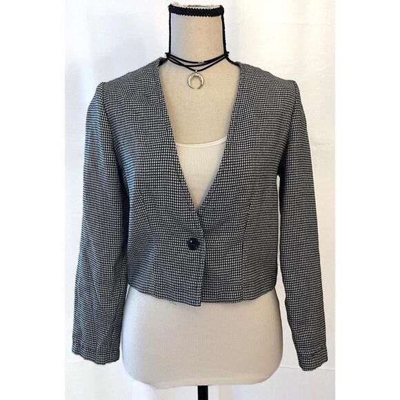 Avon Fashions Vintage Houndstooth Jacket | Black & White - Picture 4 of 8